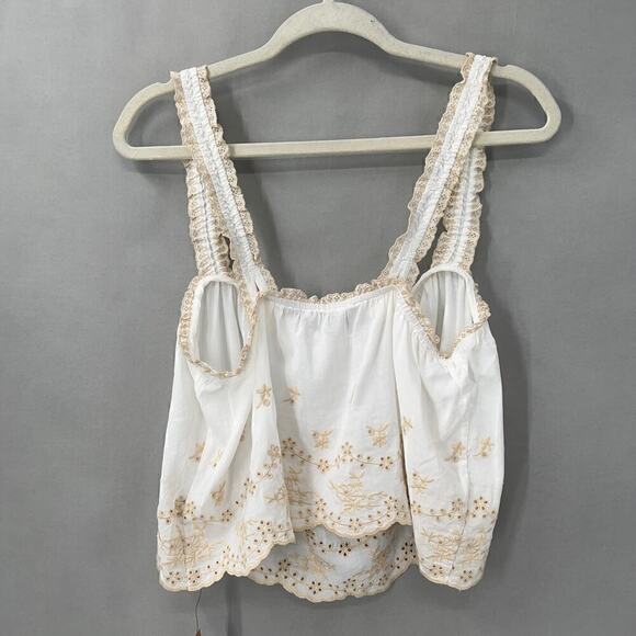 Reformation Paige Top Blouse Womens Large Cottagecore Boho Swiftie Whimsical - Picture 4 of 12